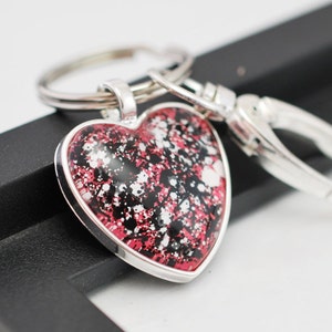 Glam Rock Key Ring, Pink Gold, Rose-gold tone plated