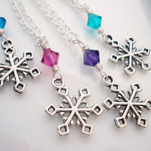 Collana fiocco di neve in argento: ciondolo invernale in cristallo Swarovski