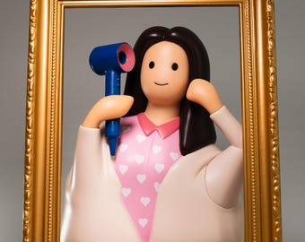 Mona Lisa 400% – Blow Dry — Limited Edition Designer Art Toy & Collectible Sculpture by Hauteart