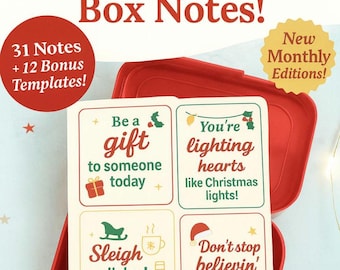 Christmas Lunch Box Notes for Kids | Christmas lunch box jokes for Kids | Christmas Printables