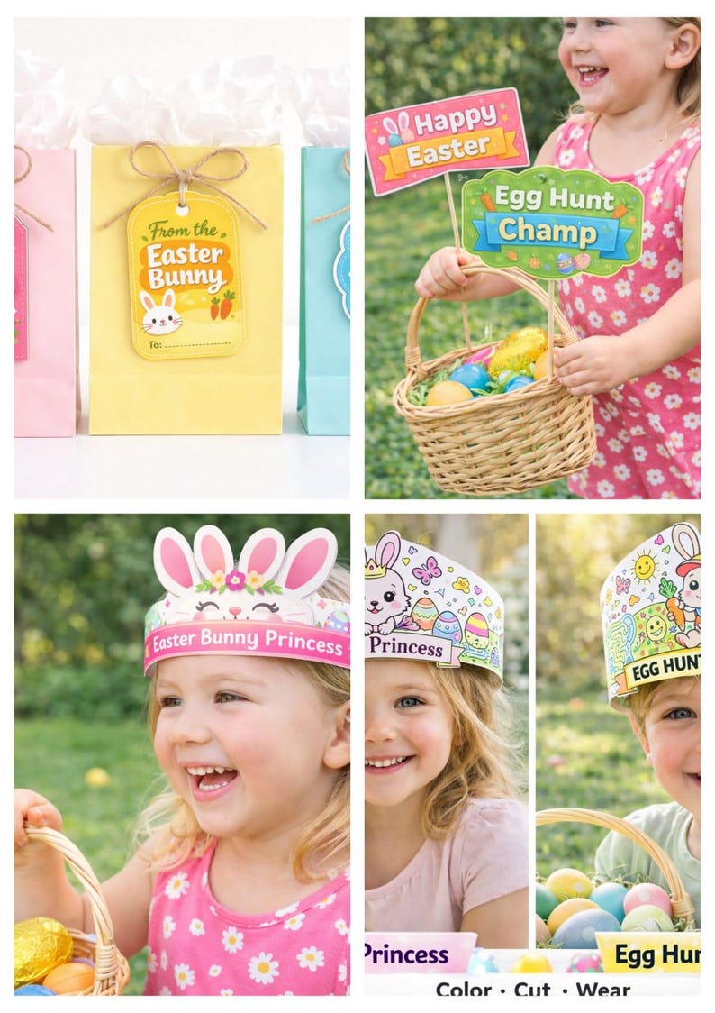 Easter Kids Activity Pack | Easter Egg Hunt Bundle | Easter Crafts ...