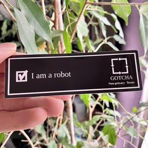 Jag är en robot CAPTCHA - klistermärke