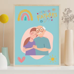 Father’s Day Wall Art Digital Print, Instant Download Gift for Dad, Meaningful Home Decor, Simple & Special Dad Quote Printable