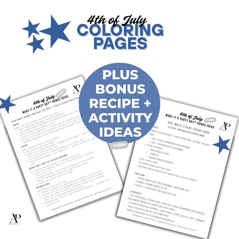 Farm Coloring Pages for Kids - Printable Activity Kit with Bonus Ideas + Recipes - Anyday Party™ image 5