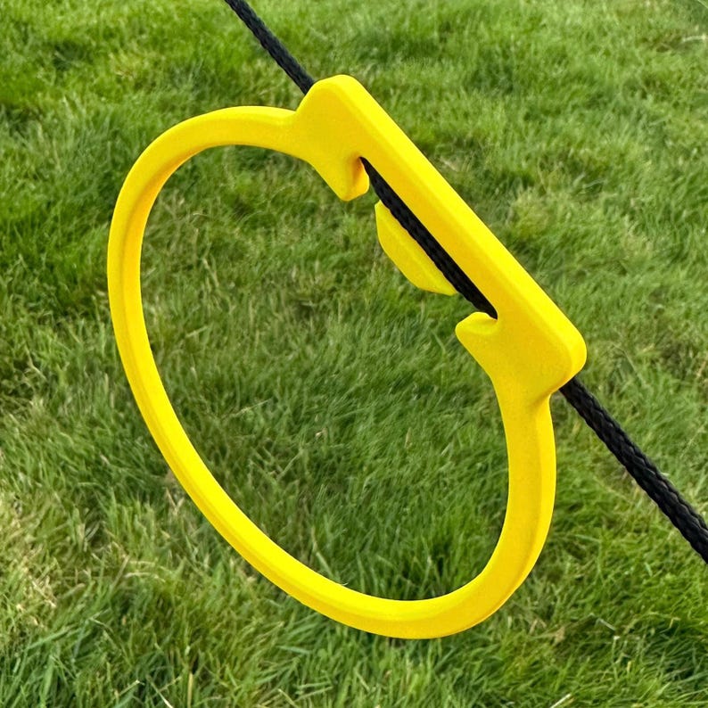 Yellow Guy Rope T Towel Loop for Tents and Awnings – Essential Camping Gear, Guy Line Organiser