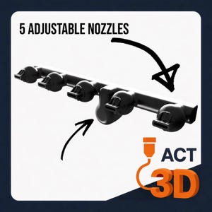 Mejora de la salida de la bomba Fluval Flex de 123 litros: 5 boquillas de flujo ajustable - Barra rociadora