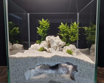 Pleco Breeding Cave, Integrated Spawning Tube Hideout, Aquarium Fish Shelter, 3D Printed Catfish Refuge, Textured Grotto, Submerged Den