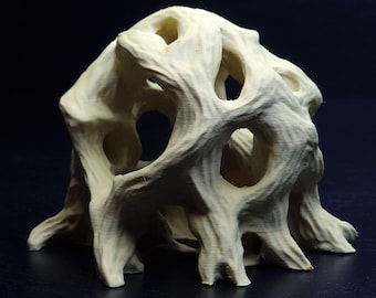 Twisted Wood Hide - 3D Printed Aquarium Cave | Fish Shelter, Terrarium Decor