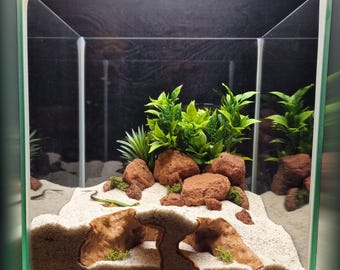 3D Printed Aquarium Cave Hide, Natural Aquascape Tunnel for Fish Tank Decor