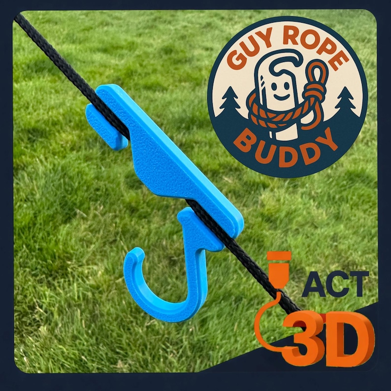 Ganci per tiranti - Appendiabiti a clip per lanterne e asciugamani da campeggio - Organizzatori per tiranti della tenda - Accessori per festival immagine 1