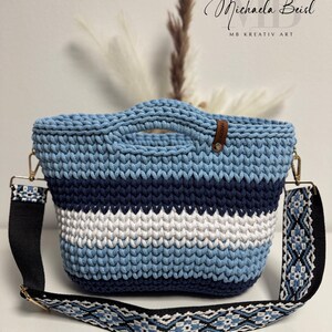 Crocheted handbag, shoulder bag, shopper