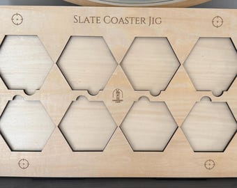 Xtool S1 4" Hexagon Slate Coaster Jig - Digital Download