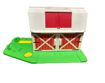 Vintage 1990 Fisher-Price Little People Farm Barn #2555, Barn Only, No Moo Sound