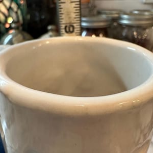 Vintage Blue and White Handmade Pottery Mug, Signed Anna K. White Sky image 4