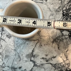 Vintage Blue and White Handmade Pottery Mug, Signed Anna K. White Sky image 5