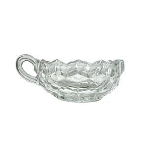 Vintage Fostoria American Clear Glass Nappy Bowl with Handle