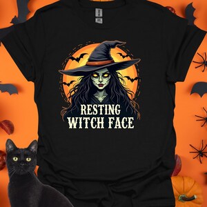 Resting Witch Face Unisex T-Shirt, Halloween Tee, Witch Shirt, Spooky Season Apparel, Fall Fashion, Witchy Clothing, Funny Tee, Ghosts