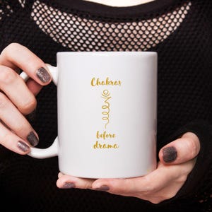Chakra Inspirational Coffee Mug | Spiritual Gift | Yoga Lover Mug | Self-Care Ceramic Cup | Meditation Drinkware