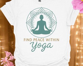 Yoga-T-shirt - Find Peace Within, zen-meditatie-T-shirt