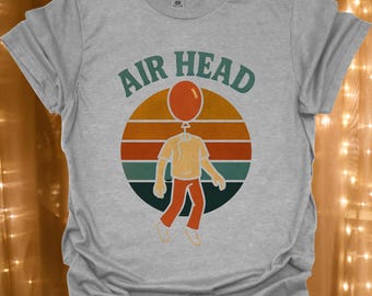 Air Head retro sunset graphic T-Shirt | balloon head illustration