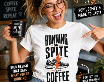 Running On Spite And Coffee Funny Runner T-Shirt