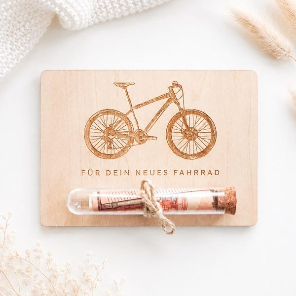 Bicicleta como regalo de dinero - Cómo envolver una bicicleta como regalo de dinero, bicicleta como regalo de cumpleaños, regalo de bicicleta, tarjeta de cumpleaños de bicicleta