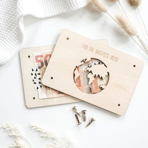 Dinero para regalar en viajes, dinero para viajes, bono de viaje, envoltura de regalos de viaje, regalar un viaje, dinero para vacaciones, dinero para viajar imagen 2