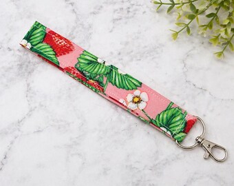 Strawberry Wristlet Key Chain
