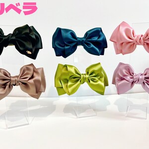 Hand made clipsLuxury Satin Double-Layer Hair Bow