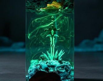 Spada di Frostmourne di Warcraft in resina – Lama di ghiaccio da collezione del Re dei Lich, regalo di arredamento per giocatori fantasy