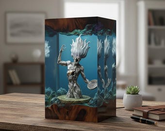 Lampada in resina The Paintress – Clair Obscur: Arte ispirata a Expedition 33, luce notturna da gioco fatta a mano, regalo d'artista unico