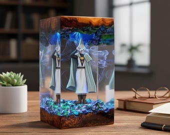 Lampada in resina Witch Hat At.el.ier Qif.rey, decorazione da scrivania WHA, regalo fantasy anime per fan, regalo di compleanno