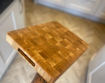 Premium Oak End Grain Chopping Board – Handmade Butcher Block for Kitchen & Gift – Durable, Knife-Friendly Cutting Board