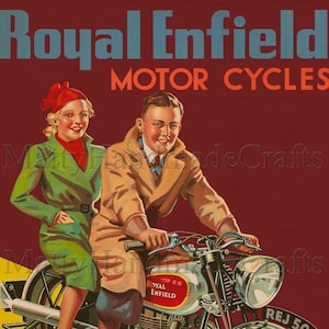 Royal Enfield, Silver Bullet 500, Motorrad 1930er Jahre Druck