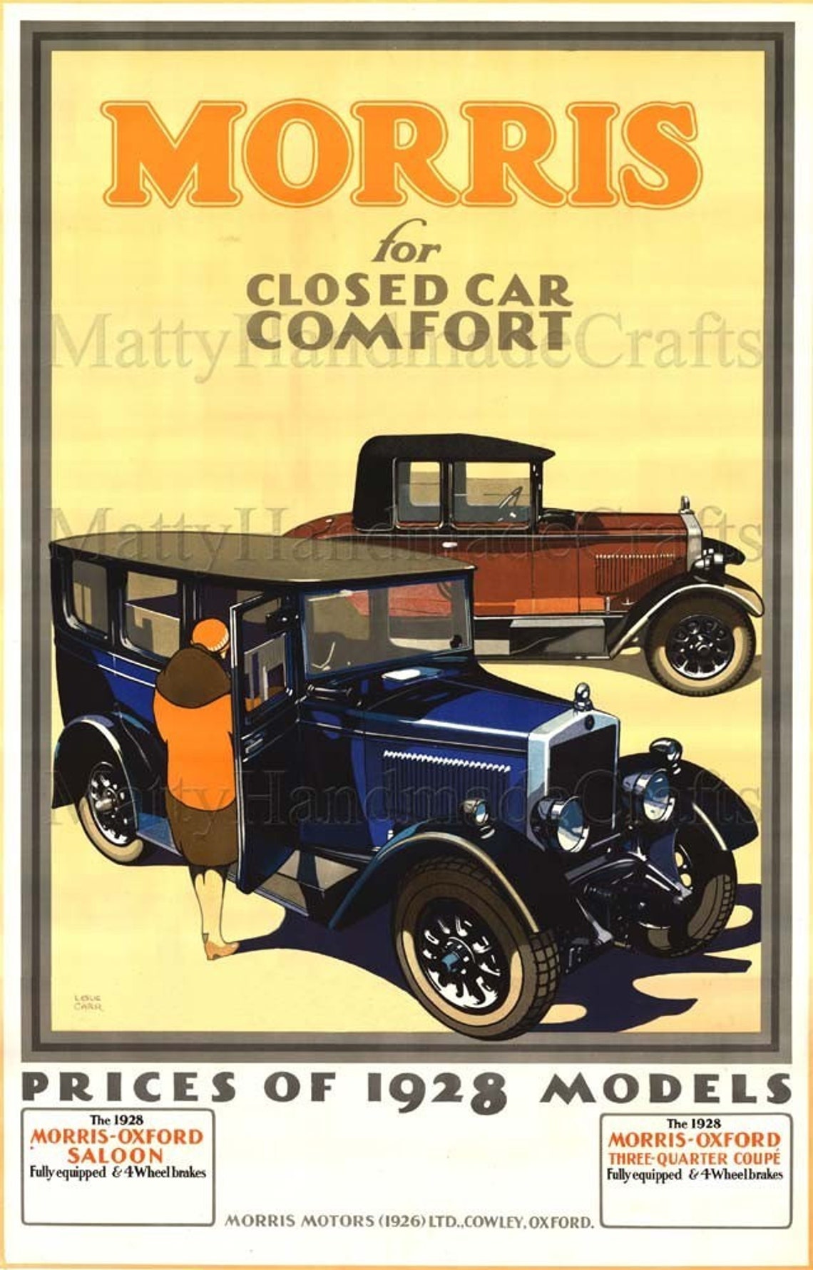 Morris Oxford Autos 1930er Jahre Art Deco Druck Etsy