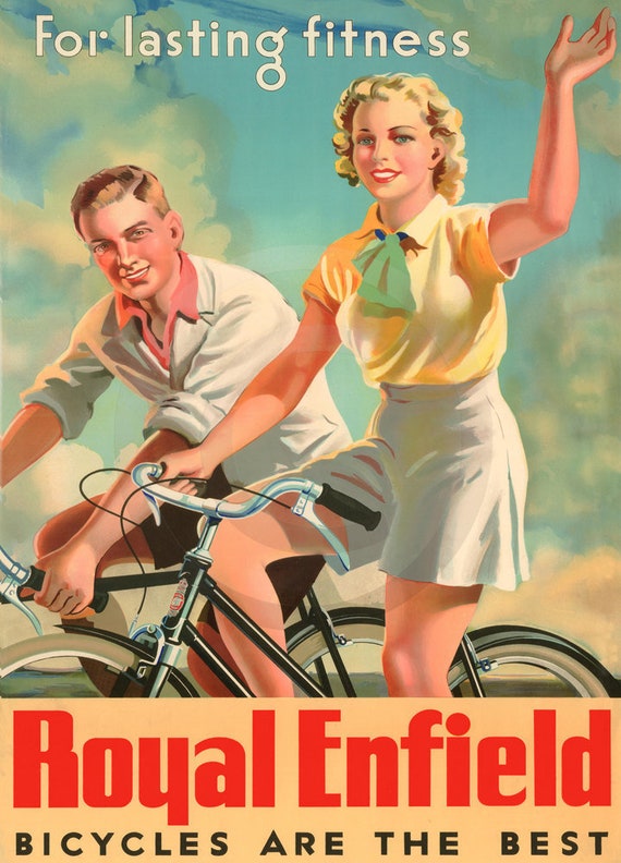Royal Enfield Bicycle, for Lasting Fitness, 1930s Advertising