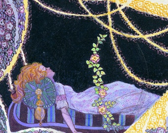 Princess, Sleeping Beauty, Brothers Grimm, Fairy Tale, A4 Print