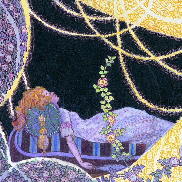 Princess, Sleeping Beauty, Brothers Grimm, Fairy Tale, A4 Print