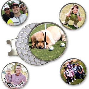 Indiana Metal Craft Golf Ball Marker 1-inch Magnetic Hat Clip Custom Ball Marker with Personalized Photo Image Ball Marker