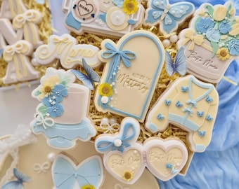 Muttertags Kollektion – Cookie Cutter & Stempel Set (Torte, Buchstaben, Mama, Frühstückstablett, Armband, Rahmen mit Schleife, Blumenbox)