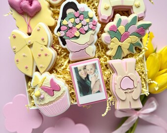 Danis Drip Muttertag Kollektion –Cookie Cutter & Stempel (STL) schleife Blumenmuster, Blumenstrauß, Mama, Hand in Hand, Cupcake, Cardigan