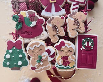 Danis Drip - Weihnachten – Cookie Cutter & Stempel (STL) Weihnachtsbaum m Schleife Weihnachtsschlitten Weihnachtsschleife Rentier Nordpol