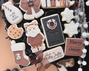 Danis Drip - Weihnachten – Cookie Cutter & Stempel (STL) Anhänger Set, Schneekuge, Santa Pyjama, Milchglas Nikolaussack mit Mini Anhänger