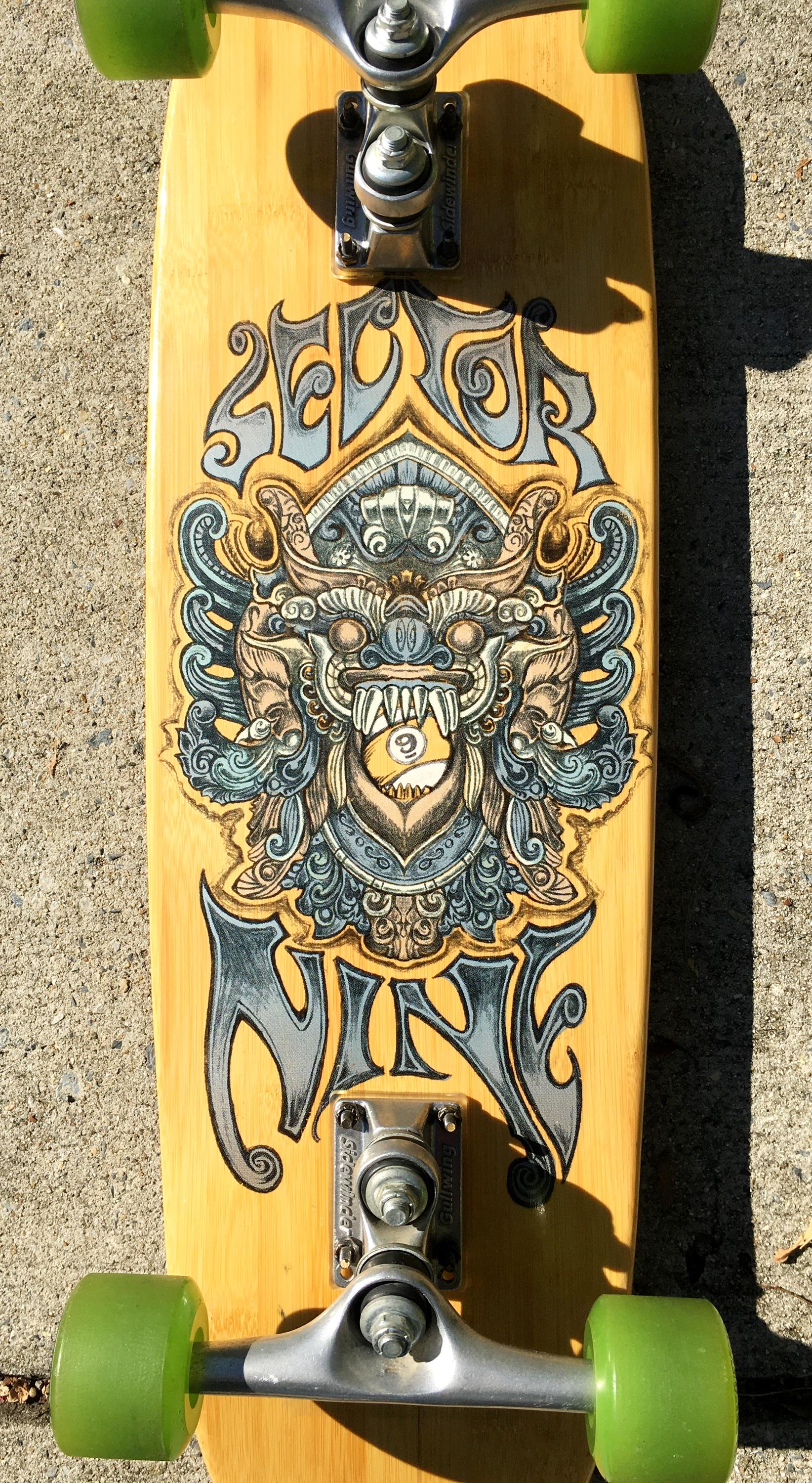 SECTOR 9 SIDEWINDER Bamboo Skateboard 31x8.5 Inch Skateboard 