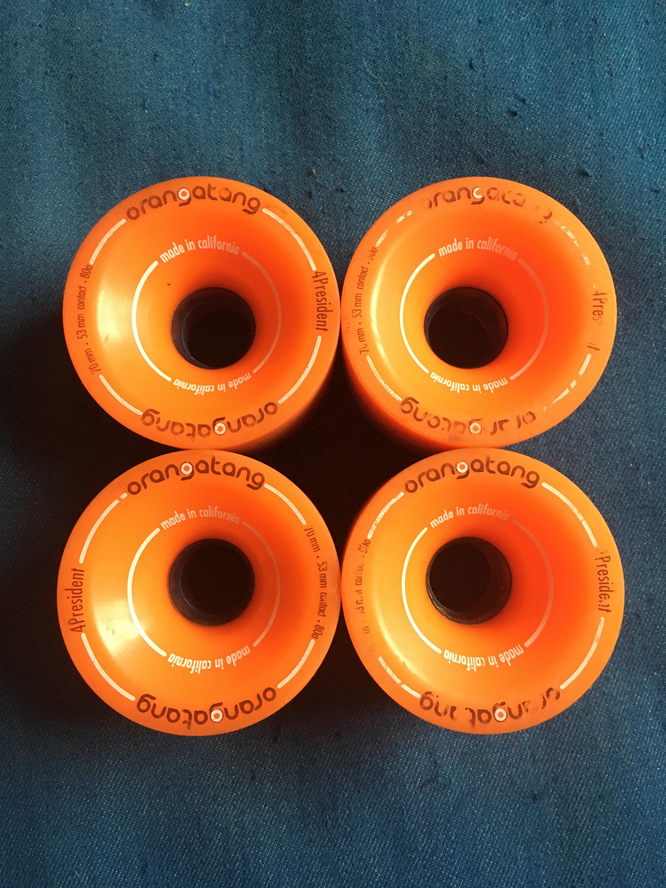 ORANGATANG 4PREZ 70mm 80a Longboard Wheels Skateboard Long Board