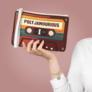 Music Lover Gift Retro Cassette Tape Clutch Bag Vintage Style Wristlet Pouch Party Accessory Trendy Music Gift