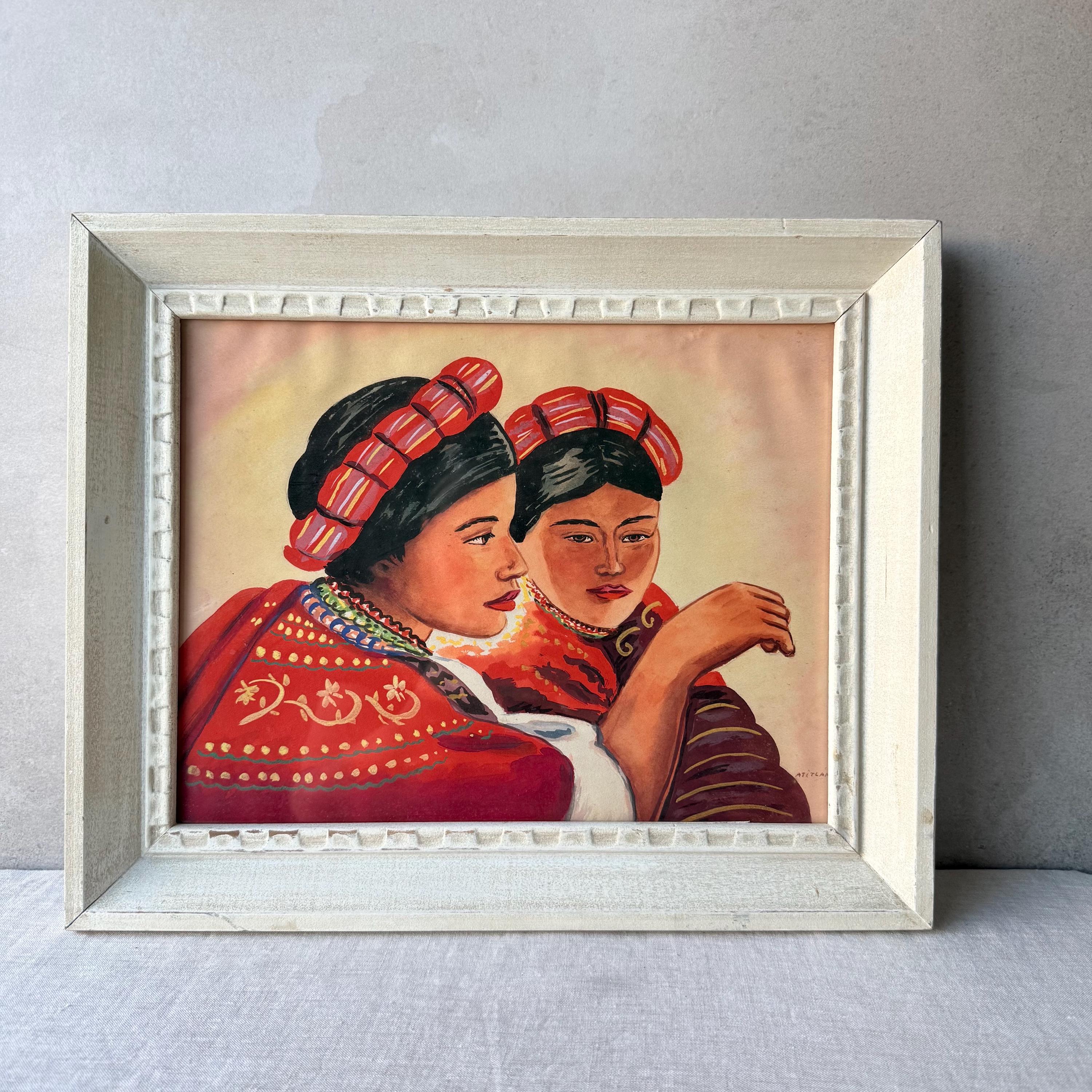 Maya 油彩画 女性と道具 Mayan Woman Painting - Etsy