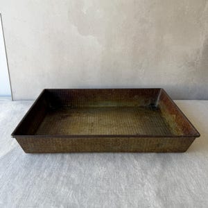 Ovenex vintage moule rectangulaire à motif gaufré cocotte en métal 13 x 9 x 2