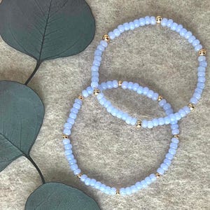 Blue Alexandrite Seed Bead Stretch Bracelet