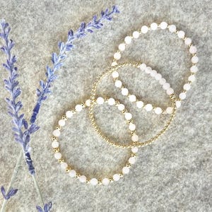Matte Rose Quartz Stretch Bracelet